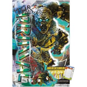 imageHasbro Transformers Rise of the Beasts  Optimus Primal Graffiti Wall Poster 224Lquot x 147Wquot Silver Framed VersionPremium Poster  Mount Bundle