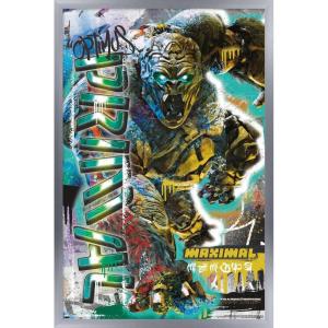 imageHasbro Transformers Rise of the Beasts  Optimus Primal Graffiti Wall Poster 224Lquot x 147Wquot Silver Framed VersionSilver Framed Version