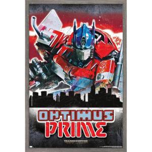 imageHasbro Transformers Rise of the Beasts  Optimus Prime Graffiti Wall Poster 34Lquot x 224Wquot Mahogany Framed VersionBarnwood Framed Version
