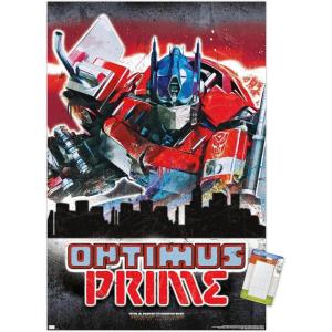 imageHasbro Transformers Rise of the Beasts  Optimus Prime Graffiti Wall Poster 34Lquot x 224Wquot Mahogany Framed VersionPremium Poster  Mount Bundle
