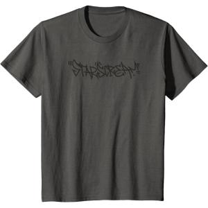 imageKids Transformers Starscream Urban Style Graffiti Text Logo TShirtAsphalt Grey