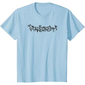 imageKids Transformers Starscream Urban Style Graffiti Text Logo TShirtBaby Blue