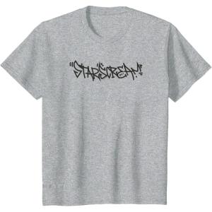 imageKids Transformers Starscream Urban Style Graffiti Text Logo TShirtHeather Grey