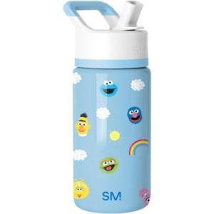 imageSimple Modern Kids Summit Water Bottle with Straw Lid  Transformers 14oz Stainless Steel Cup Insualted Tumbler for Toddlers Boys School  Transformer Bumble BeeSesame Street Pals