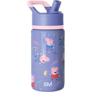 imageSimple Modern Kids Summit Water Bottle with Straw Lid  Transformers 14oz Stainless Steel Cup Insualted Tumbler for Toddlers Boys School  Transformer Bumble BeePeppa Pig Bubbles