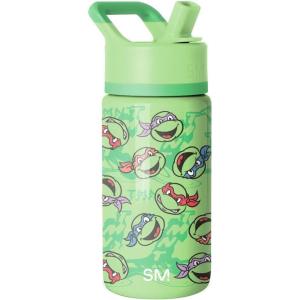 imageSimple Modern Kids Summit Water Bottle with Straw Lid  Transformers 14oz Stainless Steel Cup Insualted Tumbler for Toddlers Boys School  Transformer Bumble BeeTMNT Mutant Ooze