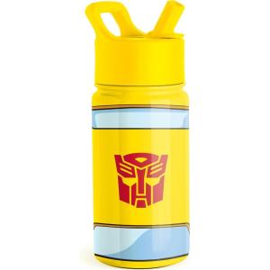 imageSimple Modern Kids Summit Water Bottle with Straw Lid  Transformers 14oz Stainless Steel Cup Insualted Tumbler for Toddlers Boys School  Transformer Bumble BeeTransformer Bumble Bee