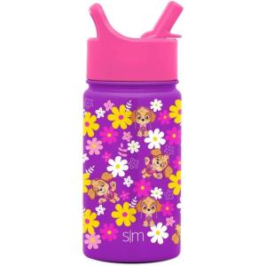 imageSimple Modern Kids Summit Water Bottle with Straw Lid  Transformers 14oz Stainless Steel Cup Insualted Tumbler for Toddlers Boys School  Transformer Bumble BeePaw Patrol Skye Flowers