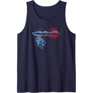 imageTransformers Bumblebee Graffiti Paint Splat Vintage Logo Tank TopNavy Blue