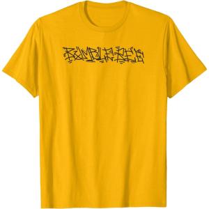 imageTransformers Bumblebee Urban Style Graffiti Text Logo TShirtGolden Yellow