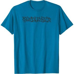 imageTransformers Bumblebee Urban Style Graffiti Text Logo TShirtSapphire Blue
