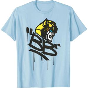 imageTransformers Classic BB Bumblebee Graffiti Face Portrait TShirtBaby Blue