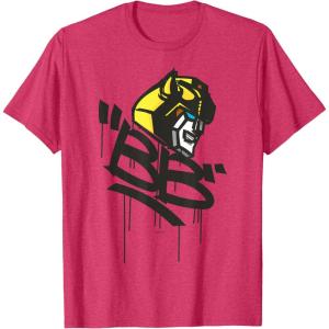 imageTransformers Classic BB Bumblebee Graffiti Face Portrait TShirtRed Heather