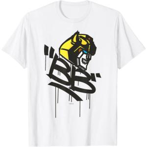 imageTransformers Classic BB Bumblebee Graffiti Face Portrait TShirtWhite