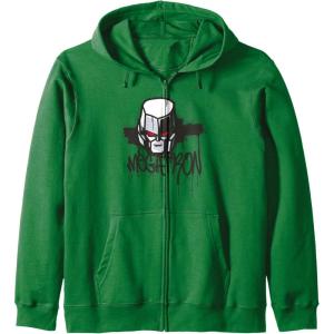 imageTransformers Classic Megatron Graffiti Face Portrait Zip HoodieDark Green