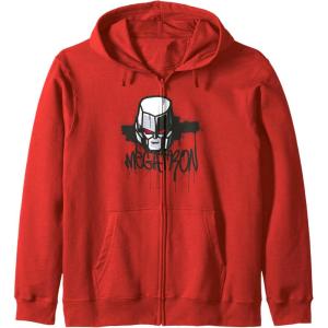 imageTransformers Classic Megatron Graffiti Face Portrait Zip HoodieRed