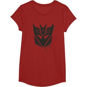 imageTransformers Decepticons Dripping Paint Logo Silhouette TShirtCranberry Red