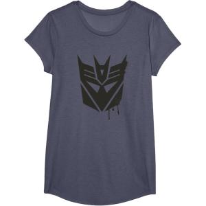 imageTransformers Decepticons Dripping Paint Logo Silhouette TShirtHeather Blue