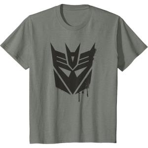 imageTransformers Decepticons Dripping Paint Logo Silhouette TShirtOlive Heather