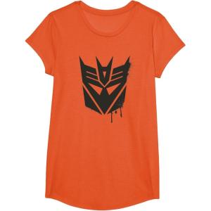 imageTransformers Decepticons Dripping Paint Logo Silhouette TShirtOrange