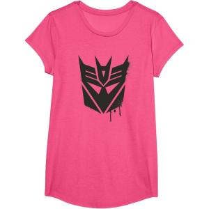 imageTransformers Decepticons Dripping Paint Logo Silhouette TShirtPink Heather