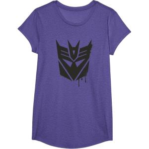 imageTransformers Decepticons Dripping Paint Logo Silhouette TShirtPurple Heather
