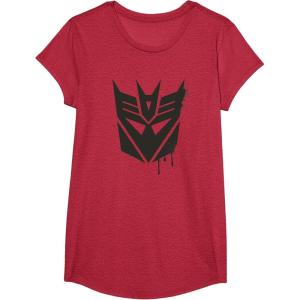 imageTransformers Decepticons Dripping Paint Logo Silhouette TShirtRed Heather