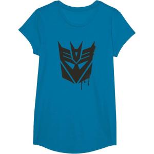 imageTransformers Decepticons Dripping Paint Logo Silhouette TShirtSapphire Blue