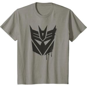imageTransformers Decepticons Dripping Paint Logo Silhouette TShirtSlate Grey