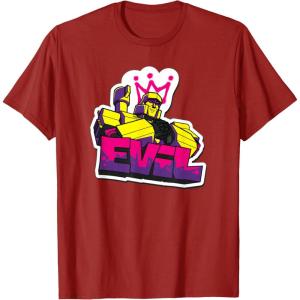 imageTransformers Evil Megatron Neon Graffiti Retro Portrait TShirtCranberry Red