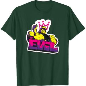 imageTransformers Evil Megatron Neon Graffiti Retro Portrait TShirtDark Green