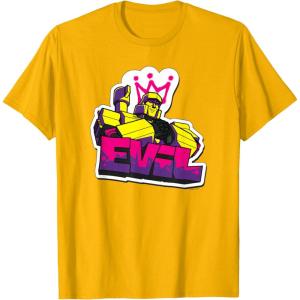 imageTransformers Evil Megatron Neon Graffiti Retro Portrait TShirtGolden Yellow