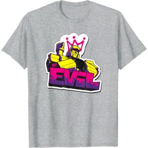imageTransformers Evil Megatron Neon Graffiti Retro Portrait TShirtHeather Grey