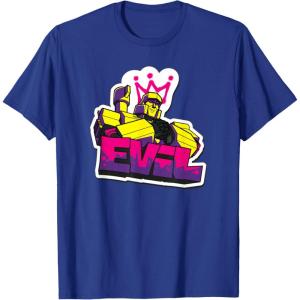 imageTransformers Evil Megatron Neon Graffiti Retro Portrait TShirtRoyal Blue