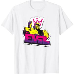 imageTransformers Evil Megatron Neon Graffiti Retro Portrait TShirtWhite