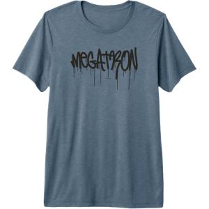 imageTransformers Megatron Dripping Graffiti Text Logo Premium TShirtSlate Grey