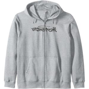 imageTransformers Optimus Prime Urban Style Graffiti Text Logo Zip HoodieHeather Grey