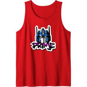 imageTransformers Optimus Prime Urban Style Head Portrait Tank TopRed