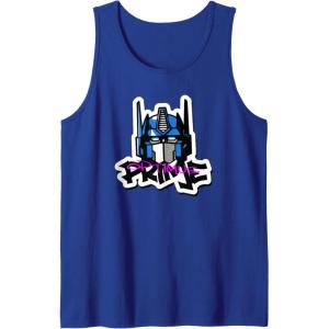 imageTransformers Optimus Prime Urban Style Head Portrait Tank TopRoyal Blue