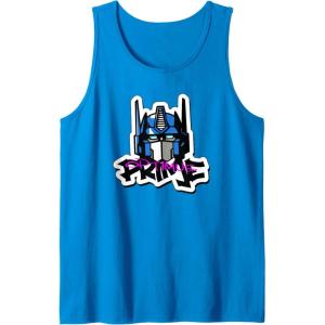 imageTransformers Optimus Prime Urban Style Head Portrait Tank TopSapphire Blue