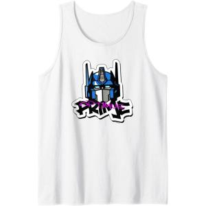 imageTransformers Optimus Prime Urban Style Head Portrait Tank TopWhite