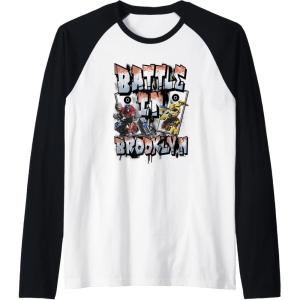 imageTransformers Rise of the Beasts Battle In Brooklyn Graffiti Raglan Baseball TeeBlackWhite