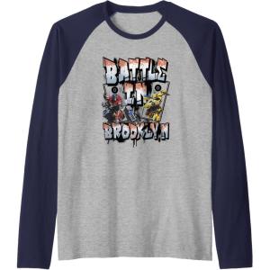 imageTransformers Rise of the Beasts Battle In Brooklyn Graffiti Raglan Baseball TeeNavy BlueAthletic Heather