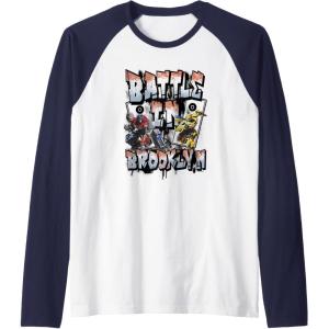 imageTransformers Rise of the Beasts Battle In Brooklyn Graffiti Raglan Baseball TeeNavy BlueWhite