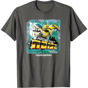 imageTransformers Rise of the Beasts Bring The Noise Bee Art TShirtAsphalt Grey