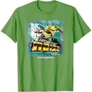 imageTransformers Rise of the Beasts Bring The Noise Bee Art TShirtGrass Green