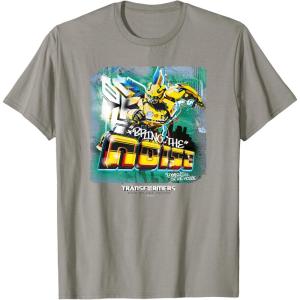 imageTransformers Rise of the Beasts Bring The Noise Bee Art TShirtSlate Grey