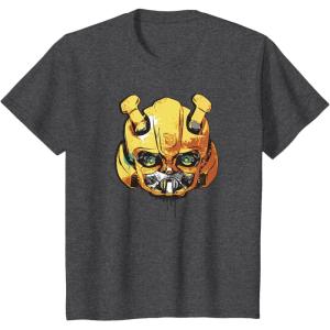 imageTransformers Rise of the Beasts Bumblebee Face Graffiti TShirtDark Heather Grey
