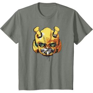 imageTransformers Rise of the Beasts Bumblebee Face Graffiti TShirtOlive Heather