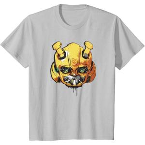 imageTransformers Rise of the Beasts Bumblebee Face Graffiti TShirtSilver Grey